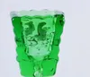 Verrerie de dessin animé vert, bongs en verre en gros brûleurs à mazout tuyaux en verre tuyaux d'eau plates-formes pétrolières fumer livraison gratuite