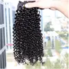 Grampo de cabelo virgem brasileiro em extensões de cabelo encaracolado Cor Nautral Clip-in Full Head 100g 7 pcs kinky curly clipe em extensões de cabelo encaracolado