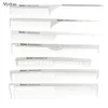 Mythus White Carbon Comb 7 Pz Modelli Pettine Taglio Capelli Per Uso Professionale Pettini Antistatici In Fibra Di Carbonio