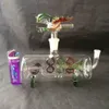 Kleur horizontale pijp kraan waterpijp glas bongen accessoires, glas rokende pijpen kleurrijke mini multi-kleuren handleidingen beste lepel glazen pipe