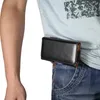 Påse midja väska telefonväska magnetisk snap stängning universell mobiltelefon bälte holster clip pu läder lock