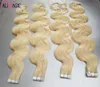 2020 Nieuwe hete Body Wave Tape in Hair Extension Braziliaanse Huid Inslag 100% Real Remy Menselijk Haar Golvend 100G 40pcs Factory Direct