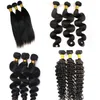 Virgin Brasilian Hair Wefts Human Hair Buntar Vävar 8-34In UNROROKED Peruvain Indian Malaysian Mongolian Virgin Mänskliga Hårförlängningar