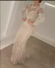 Yousef Aljasmi Charbel Zoe Long sleeve Dresses Evening Wear Luxury Crystals Gold Evening Gown Zuhair murad Celebrity Prom Gowns