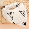 Coton gaze Triangle bébé Bandana bavoir doux respirant bave bavoir réglable déjeuner alimentation bavoir burp chiffons prix de gros