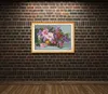 Kolorowe kwitnące kwiaty wystrój obrazy, handmade Cross Stitch Hafty Robótki Zestawy liczone na płótnie DMC 14CT / 11CT