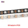 DC5V einzeln adressierbares ws2812b LED-Streifenlicht weiß/schwarz PCB 30/60/144 Pixel, intelligentes RGB 2812-LED-Band, wasserdicht IP67/IP20