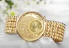 Neue Ladies Fashion Watches 18K Gold Armband Set Watch ist sehr stilvoll und schöne Showfrau Charme261r