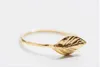 Everfast 10pc/Lot Big Golden Leaf Rings Gold Silver Rose Gold Plated Simple Jewelry Men Kvinnor Charm smycken EFR085 Fatory Price