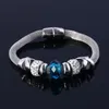 Bracelet en cristal Bracelet en argent Bracelet coeur en verre bleu Bracelet d'amitié Bracelets en perles Bracelet en perles de bijoux
