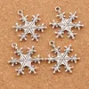 Big Dots Snowflake Charm Pärlor 22x28,7 mm Tibetanska silverhängen Modesmycken DIY Fit Armband Halsband Örhängen L737