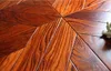 ELMベッドルームの木製の床設計のフローリングの家具マーケトリーダークカラー完成亜番メタリーメダリオンインレイ壁紙の装飾パーキュレット固体木製のタイル