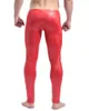 Pantalon crayon en Faux cuir pour hommes, noir/rouge, Leggings extensibles, Sexy, vêtements de club de scène de pôle danse