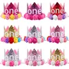 Baby Girls Flower Crown headbands Birthday Party Tiara hairbands kids princess hair accessories Glitter Sparkle Cute Headband for 6926426