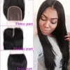 Pre Plucked Brazilian Straight Hair With Closure Silk straight Virgin Human Hair With 4X4 Lace Closure9604114