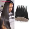 Glamorös snöre frontlås brasiliansk kroppsvåg Straight Deep Wave Curly 13x4 Öron till öra Lace Frontal Free Del Closure 1piece Free Ship