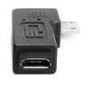 Ny L Form Black Micro USB Kvinna till Micro USB Male Adapter Charger Connector Converter Adaptor3041001