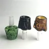 Красочные 14-миллиметровые стеклянные чаши с зеленой черно-коричневой цветной чашей для бонгов Толстые водопроводные трубы из стекла Pyrex для стеклянных бонгов Нефтяные вышки