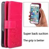 Phone Cases For iPhone 8 7 6 5 5C 5S SE XR X XS 11 Pro MAX PU Leather Covers Coining Lucky Four Leaf with Magnetic Flip Buckle Card Slot Hand Srap