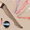 Toptan Satış - Yeni Kadın Yeni Uyluk Yüksek Çorap Seksi Kadınlar Şeffaf Örgü Dantel İpek Çorap Katı Beyaz / Kırmızı / Mor / Siyah / Pembe Kalma Kulübü