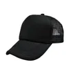 Wholesale- Fashion Plain Baseball Cap Solid Trucker Blank Curved Visor Hat Mesh Adjustable