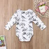 Verão Romper Do Bebê Infantil Bebê Menina Menino Roupas Dinossauros Impresso Sem Mangas Macacão Bodysuit Sunsuit Algodão One-piece Roupas Crianças Roupas