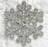 Broches de flocon de neige de noël en strass, vente en gros, C101926