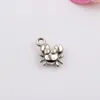 Hot ! 400pcs Antiqued Silver zinc Alloy Stereo Small Crab charm 10.5x15 mm DIY Jewelry