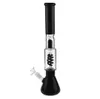 Fabrieksprijs Zwart Kleur Premium Spiraal Perc Beker Base Ice Bong Glass Water Pipe Bongs Water Pipe 15.8 Inches Lange ES-GB-024