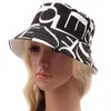 Wholesale- Women Sun Screen Bucket Hat Summer Bohemian Style Printing Travel Cap