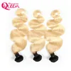 Weaves #1B 613 Blonde Body Wave Ombre Brazilian Human Hair Weave Brazilian Ombre Virgin Human Hair Extension 3 Bundles Blonde Hair Bundle