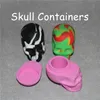 New Arrive Skull Slicone Wax Jar Colorful 10pcs Slick Skull Screw Top Silicone Container Take Icky out of Sticky slick containers