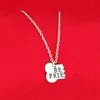 Gold Silver FRIENDS Pendant necklace pet dog bones BFF 2 part necklaces and keychain mens jewelry