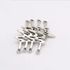 100 stks / partij legering elektrocardiogram connectoren charms vintage zilveren armband charms antiek zilver voor sieraden DIY maken 20x43mm