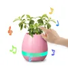 Nachtlichten Creatieve slimme Bluetooth -luidspreker Muziek Bloempotten met lichte kantoordecoratie Green Plant Music Vase Touch Induction