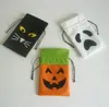 10pcs Shopping Bags Kids Candy 3 Styles Halloween Sack For Children Felt Drawstring Bag