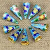 Horns Shape Cloisonne Beads Multi Colors Filigree Silver Blue Spacer Loose Beads For DIY Jewelry Bracelet Crafts & Charms Cloisonne Beads