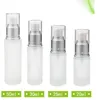 20ml 30ml 50ml Portable Refillable Bottles frosted glass Roll Press Bottles Pump Bottle Make Up And Skin Care Dispenser F2017587