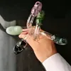 Accessoires de bongs en verre de pot de coeur de pêche multicolores, accessoires de bongs en verre en gros, narguilé en verre, livraison gratuite de fumée de pipe à eau