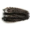 100g natuurlijke kleur human hair extensions kinky krullend micro loop human hair extensions 100 Indiase Maagd Remy Menselijk haar 1g9489857