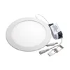 Ultradünne LED-Flächenleuchte, rund/quadratisch, 3 W, 4 W, 6 W, 9 W, 12 W, 15 W, 18 W, echte Leistung, LED-Deckeneinbauleuchte, AC85–265 V, LED-Downlight mit Einzelhandelsverpackung