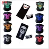 unisex Halloween Cosplay Bicycle Ski Skull Half Face Mask Ghost Scarf Bandana Neck Warmer Party headband Magic Turban balaclava BF25