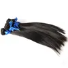 織りバンドルストレートレミー人間の髪織り延長500g 5個100％人間の髪の毛織り天然黒色1b