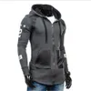 Men's Jackets Wholesale- KLV Brand Clothing Slim Mens Coat Casual Cotton Leather Winter Warm Hooded Sweatshirt Jacket Outwear Jaqueta Mascul