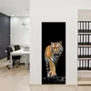 Ferocious tigre adesivos de parede diy quarto mural home decor poster pvc porta à prova d 'água adesivo imitação 3d decalque