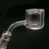 Chiodo termico al quarzo con tappo in carburatore in vetro Doppio tubo Set di banger termici al quarzo per piattaforme petrolifere Bong in vetro Tubi dell'acqua all'ingrosso