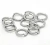 in bulk 500pcs/lot, kwaliteitsonderdelen, sterke sieraden vinden markering 316l roestvrij staal 5x0.8mm mm springring open ring zilver