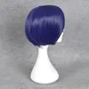 JOGO halo Cortana peruca cosplay curto bob cabelo azul roxo Halloween perucas completas8781039