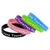 1PC Ik heb Tourettes Wees geduldig Siliconen Rubber Polsbandje Inkt Gevuld Logo Volwassen Grootte 5 Colors230I