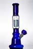 12 polegadas azul verde transparente tubo reto com braço colorido árvore perc bongos de vidro tubo de água difuso downstem com 14 mm narguilés articulados